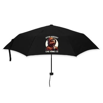 Guten Morgen Ganz Dünnes Eis Chamäleon Humor - Umbrella (small) - black - Front