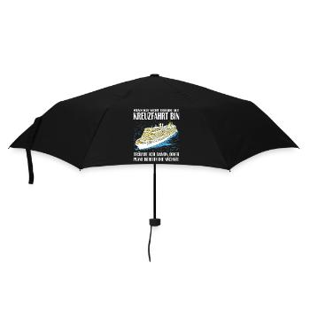 Lustige Kreuzfahrt Sprüche Outfits Urlaub - Regenschirm (klein) - Schwarz - Vorne