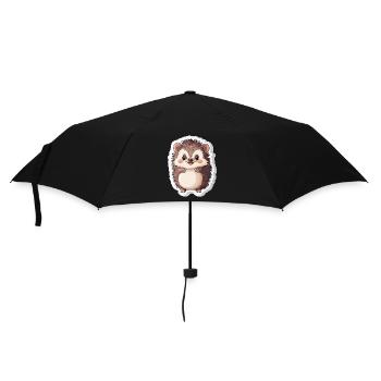 Igel - Regenschirm (klein) - Schwarz - Vorne