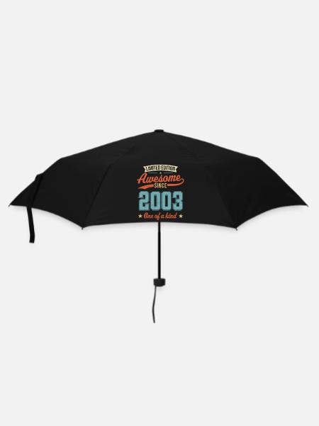 Genial seit 2003 - Regenschirm (klein) - Schwarz