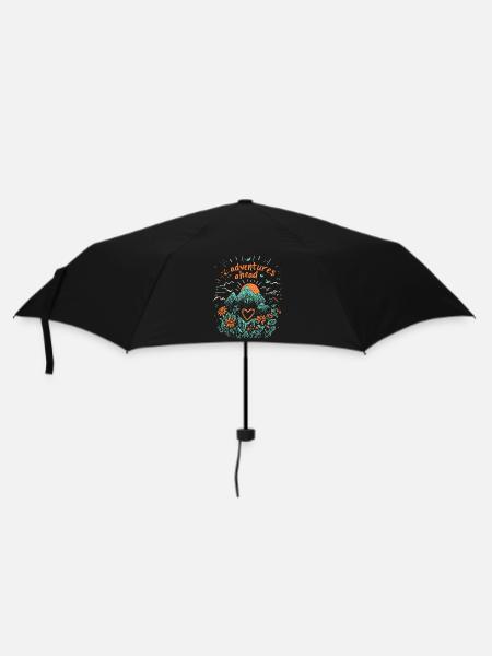 Adventures ahead - Regenschirm (klein) - Schwarz