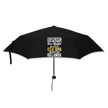 Opa Großvater Ruhestand Vatertag Großpapa - Regenschirm (klein) - Schwarz - Vorne