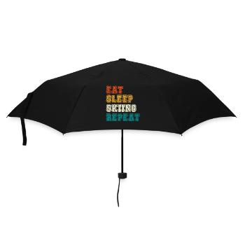 Manger Dormir Répéter le ski - Parapluie standard - noir - Devant