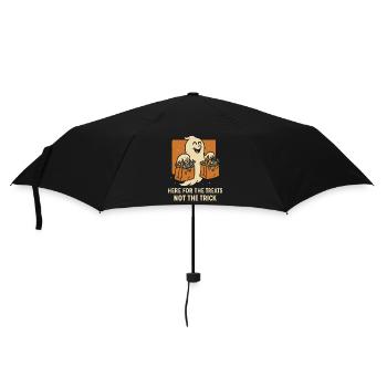 Hier für die Leckereien, nicht für den Trick Ghost Halloween - Regenschirm (klein) - Schwarz - Vorne