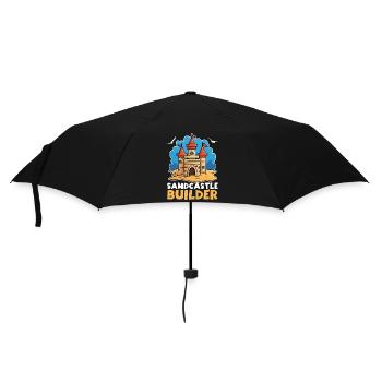 Sandcastle Baumeister Kids Beach Digging Motif - Umbrella (small) - black - Front