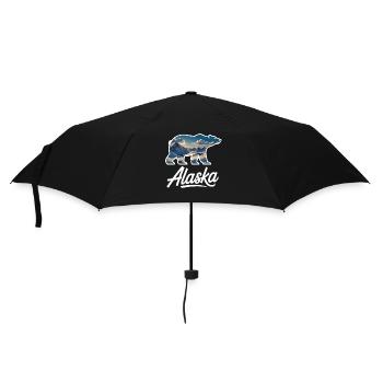 Chemise Alaska Bear – Cadeau pour les amateurs de plein air - Parapluie standard - noir - Devant