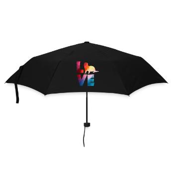 Seeotter Cartoon Bunte Liebe - Regenschirm (klein) - Schwarz - Vorne
