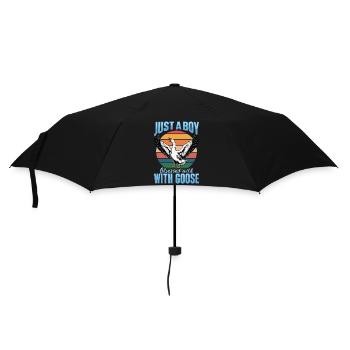 Drôle d’oiseau oie - Parapluie standard - noir - Devant