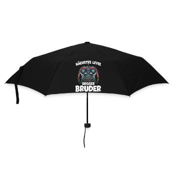 Nächstes Level Großer Bruder Ankündigung Zocken - Regenschirm (klein) - Schwarz - Vorne