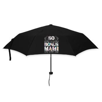 Bonus Mami Mama beste Mutter Muttertag Geschenk - Regenschirm (klein) - Schwarz - Vorne