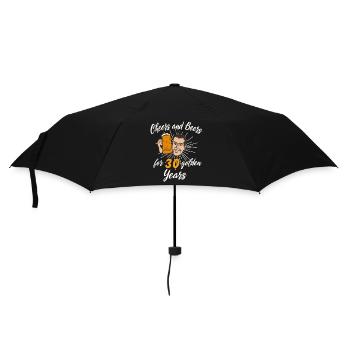 Cheers and Beer for 30 golden Years - Umbrella (small) - black - Front