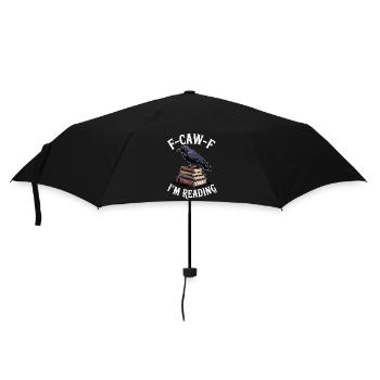 Le corbeau dans les livres – Lire le bonheur - Parapluie standard - noir - Devant