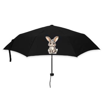 Hase - Regenschirm (klein) - Schwarz - Vorne