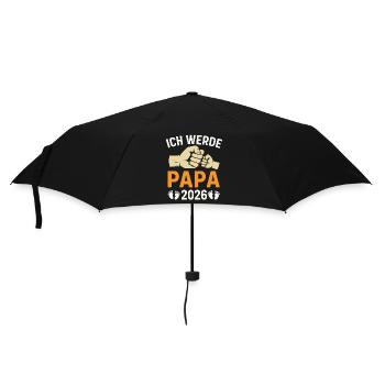 Werdender Vater ICH WERDE PAPA 2026 Lustig - Regenschirm (klein) - Schwarz - Vorne