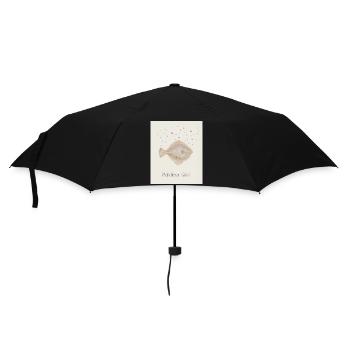 Mein Lieber Scholli Fischdesign - Regenschirm (klein) - Schwarz - Vorne