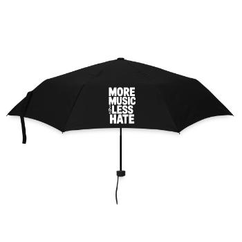 More Music Less Hate - Umbrella (small) - black - Front