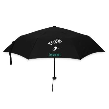 Skifahren - Der Berg ruft - Regenschirm (klein) - Schwarz - Vorne