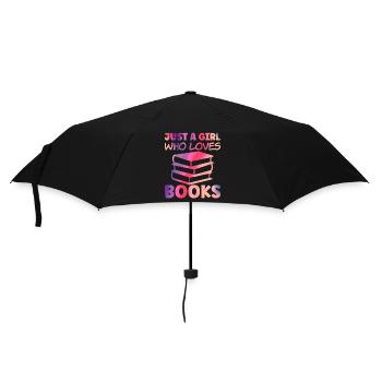 Just a girl who loves books - Regenschirm (klein) - Schwarz - Vorne