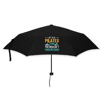 Pilates, Yoga, Fitness, Sports Dictons - Parapluie standard - noir - Devant