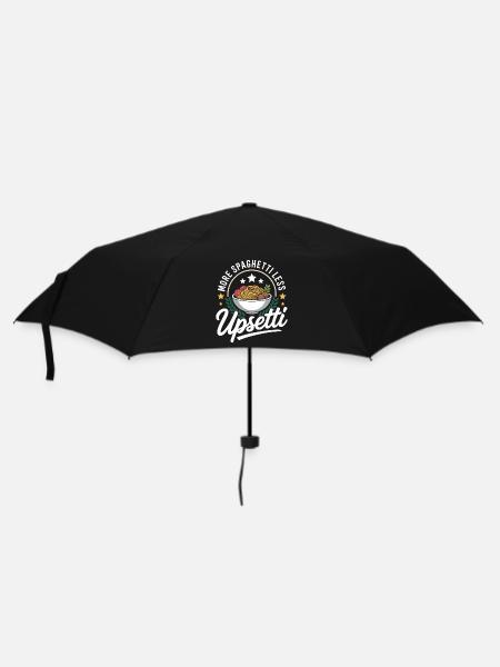 Mehr Spaghetti weniger Upsetti - Regenschirm (klein) - Schwarz