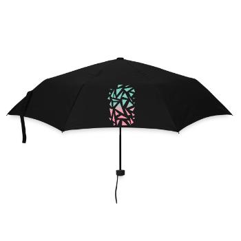 Motif triangulaire - Turquoise Pink - Parapluie standard - noir - Devant