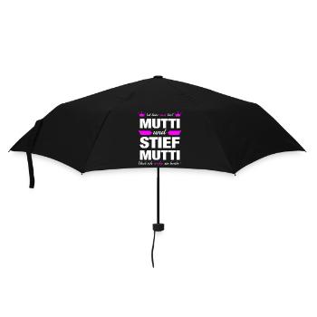 Stiefmutter Muttertag Bonus Mama Mutter Geschenk - Regenschirm (klein) - Schwarz - Vorne