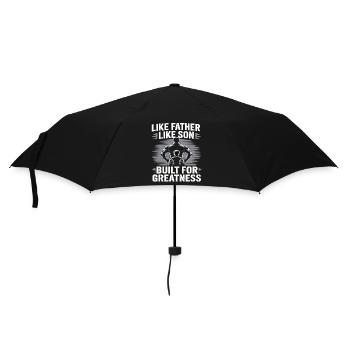 Vater Sohn Muskelshirt – Built for Greatness - Regenschirm (klein) - Schwarz - Vorne