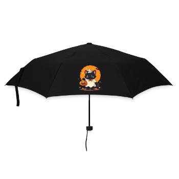 Halloween Cat with Halloween Pumpkin - Umbrella (small) - black - Front