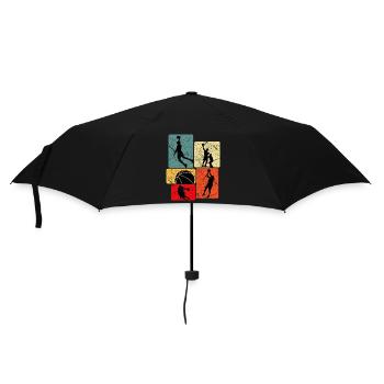 Basket-ball Joueurs de basket-ball - Parapluie standard - noir - Devant