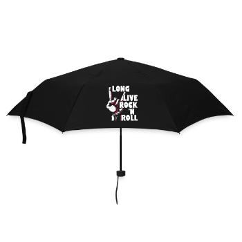 Long Live Rock 'n Roll Music Guitar Rock Band - Regenschirm (klein) - Schwarz - Vorne