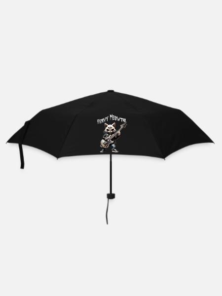 Cat Rocker with Guitar - Umbrella (small) - black