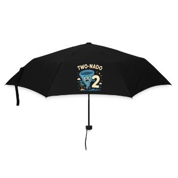 TWO NADO 2 Birthday Party Gift - Regenschirm (klein) - Schwarz - Vorne