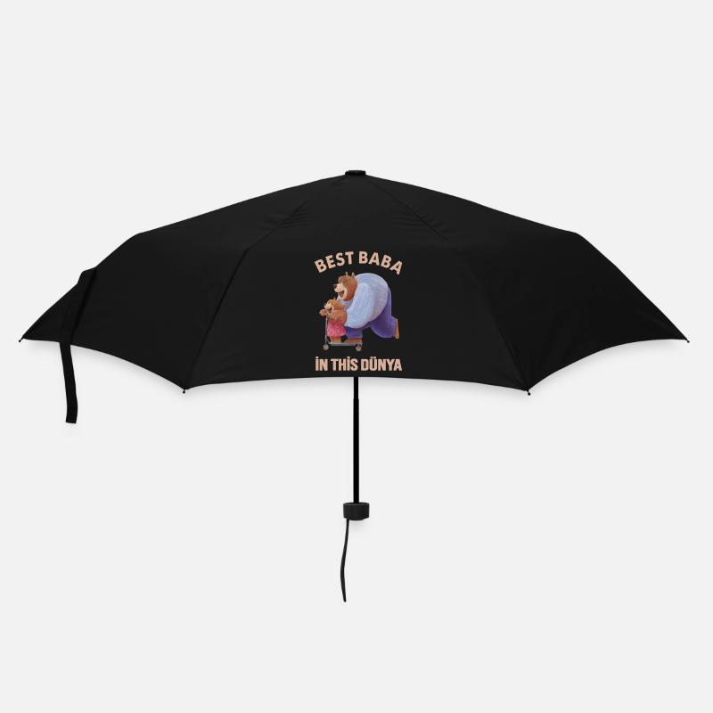 Meilleur Baba - Türk Baba Father’s Day Bear Design - Parapluie standard - noir