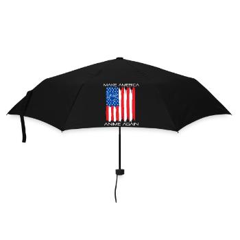 Anime Manga Otaku Kawaii USA America Flag Flag - Umbrella (small) - black - Front