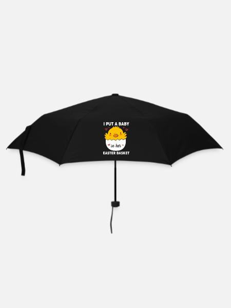 Gender Reveal Ostern Werdende Mutter - Regenschirm (klein) - Schwarz