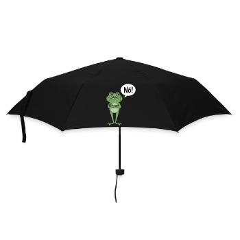 Grenouille sceptique qui dit non - Parapluie standard - noir - Devant