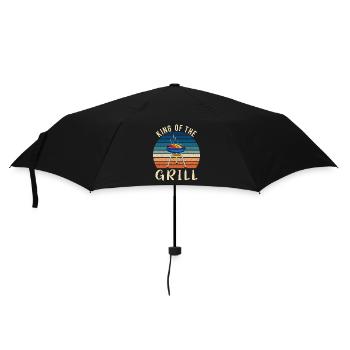 King of the Grill – Retro BBQ Design - Umbrella (small) - black - Front