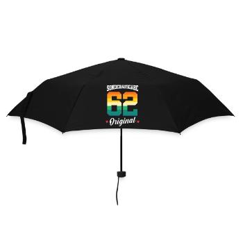 62 Geburtstag - Regenschirm (klein) - Schwarz - Vorne