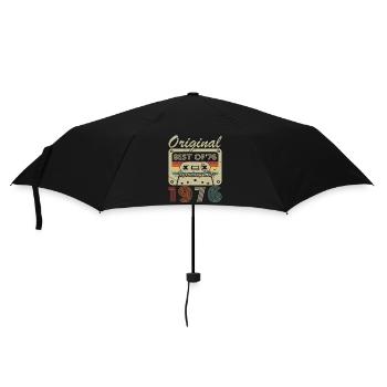 1976 Vintage Retro Geburtstagsgeschenk - Regenschirm (klein) - Schwarz - Vorne
