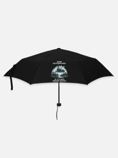Zone entdeckt: Verbuggte Stadt-Ruinen - Regenschirm (klein) - Schwarz