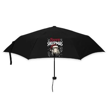 Joyeux moutons drôle mouton motif de Noël - Parapluie standard - noir - Devant