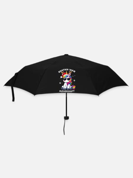 Reindeer was sold out Christmas unicorn - Umbrella (small) - black