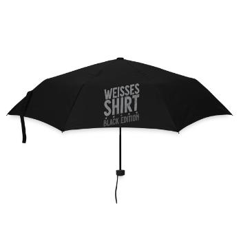 White Shirt Black Edition Funny Saying - Umbrella (small) - black - Front