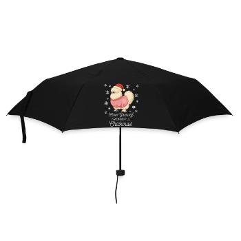 Silk Chicken Christmas Silk Chickens Lover - Umbrella (small) - black - Front