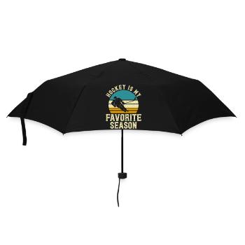 Hockey Eishockey Eishockeyspieler Geschenk - Regenschirm (klein) - Schwarz - Vorne