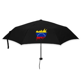 Flagge Venezuelas, Rissstil - Regenschirm (klein) - Schwarz - Vorne