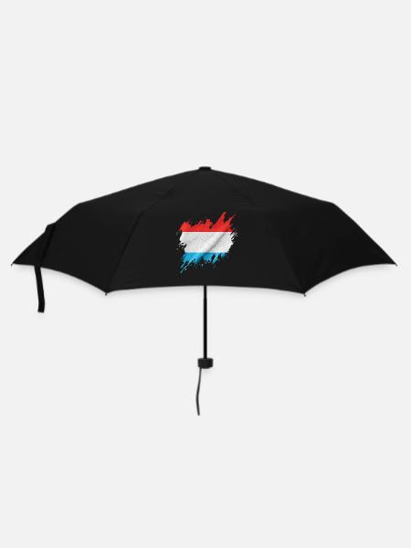 Luxemburger Flagge, Rissenstil - Regenschirm (klein) - Schwarz