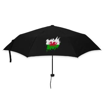Drapeau du Pays de Galles, style déchiré - Parapluie standard - noir - Devant