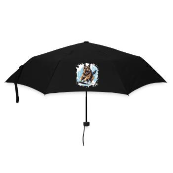 German Shepherd Dog Snowboard - Umbrella (small) - black - Front