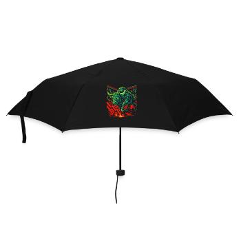 Neon Bull Charge dans le circuit du marché, Investir - Parapluie standard - noir - Devant